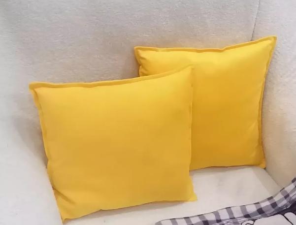 Декоративная подушка на диван 2 шт желтый цвет ОПТ фото 1