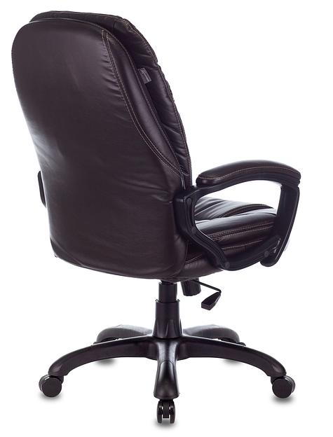 Кресло руководителя Бюрократ CH-868N темно-коричневый NE-15 искусственная кожа крестовина пластик фото 4