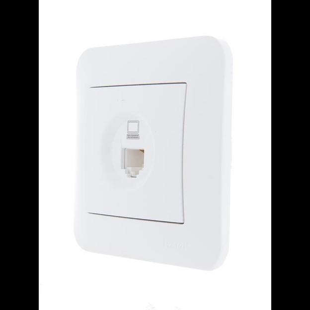 Розетка компьютерная 1-м СП Karina RJ45 механизм бел. LEZARD 707-0288-139 фото 5