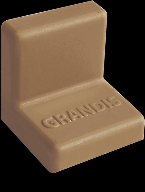 Крышка пластиковая 25*25мм, орех фото 1