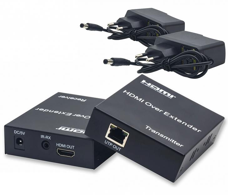 Набор адаптеров аудио-видео Premier 5-877-2 HDMI (f)/RJ45 черный фото 3