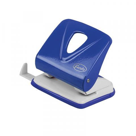 Дырокол до 30 л., с линейкой, металлический, синий, Forofis фото 1