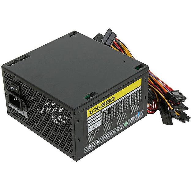 Блок питания Aerocool 550W Retail VX PLUS 550 ATX v2.3 Haswell, fan 12cm, 500mm cable, power cord, 20+4P, 4+4P, PCIe 6+2P x1, PATA x 3, SATA x3, FDD (VX PLUS 550) фото 5