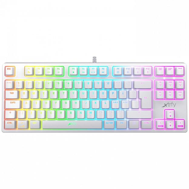 Клавиатура игровая/Gaming keyboard Xtrfy K4 TKL RGB Kailh Red  RU  White XG-K4-RGB-TKL-WH-R-RUS фото 1
