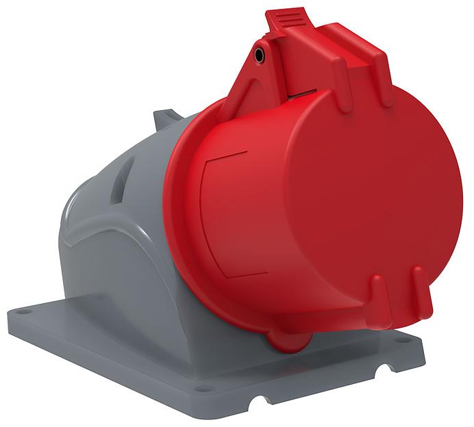 Iek PSN12-032-4 Розетка стационарная ССИ-124 32А-6ч/380-415В 3Р + РЕ IP44 MAGNUM ИЭК фото 1