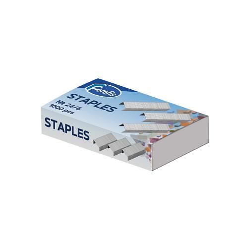 Скобы для степлера №24/6, 1000шт, Forofis фото 1