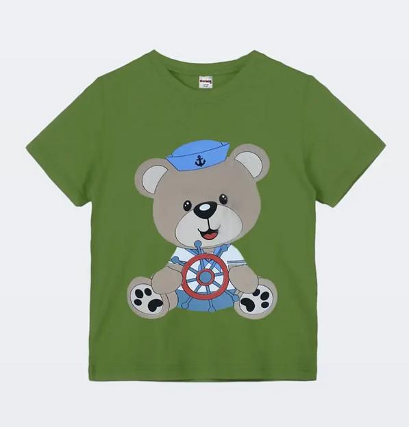 Детская футболка с принтом Shishco цвет зеленый 149285608 ОПТ фото 1