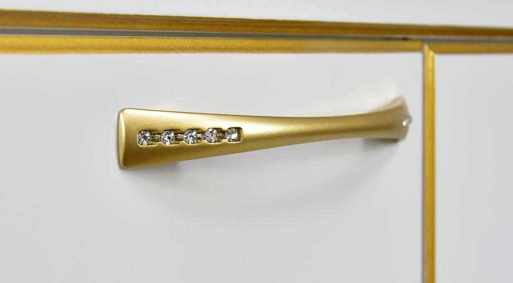 Тумба Аттика 105 DORATIZ 9912.325, белая патина золото, под умывальник фото 6