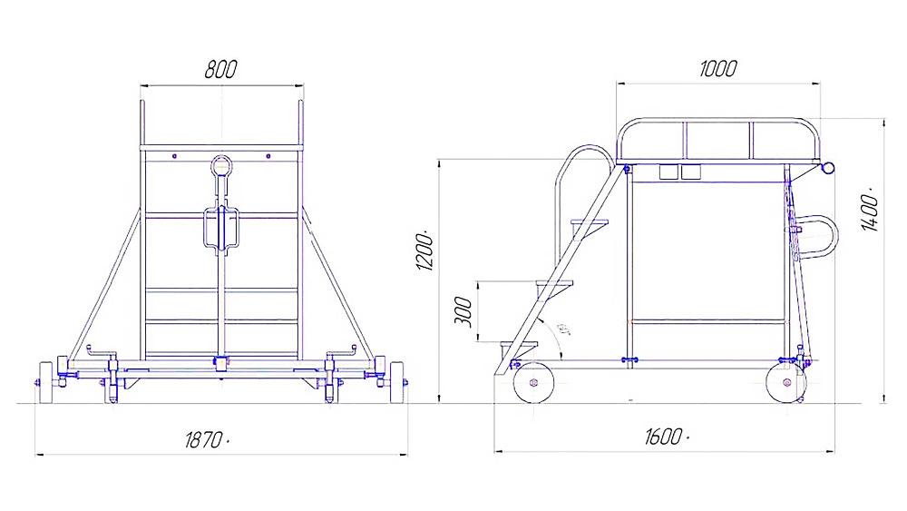 Авиационная стремянка СА-1/4Б-Н2 фото 1