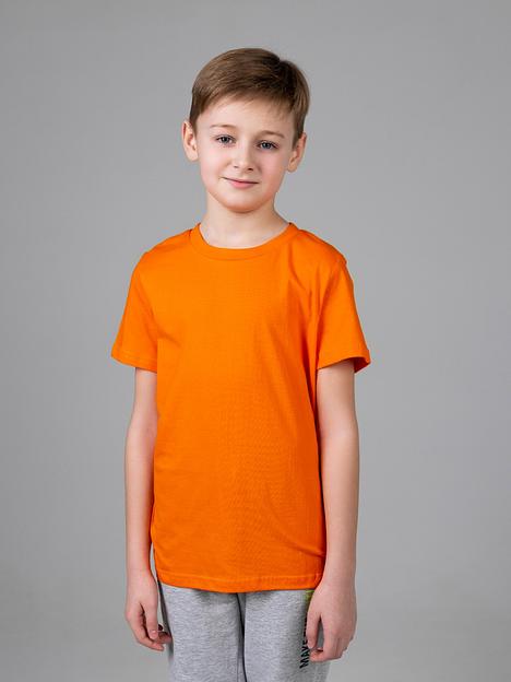 Футболки базовые детские, 160 гр/м², хлопок 100%, оранжевый фото 1
