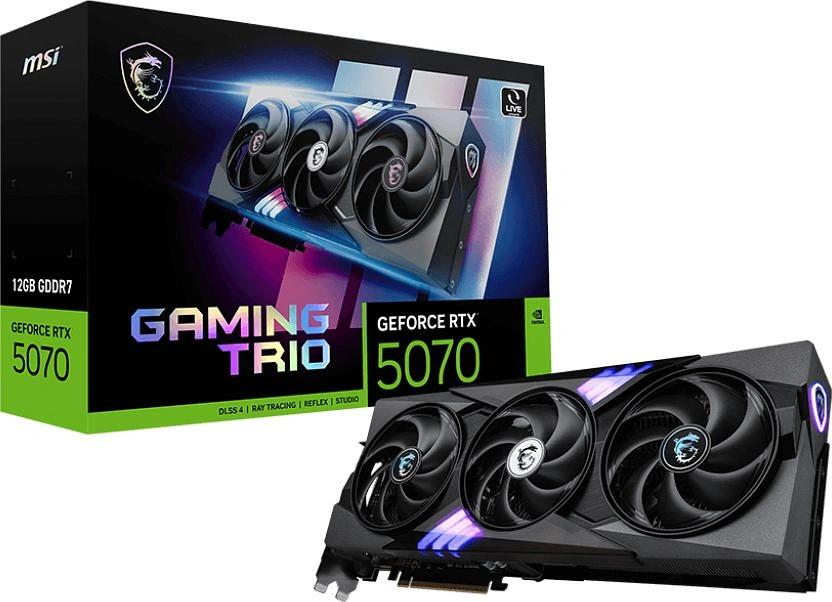 Видеокарта MSI PCI-E 5.0 RTX 5070 12G GAMING TRIO NVIDIA GeForce RTX 5070 12Gb 192bit GDDR7 2512/28000 HDMIx1 DPx3 HDCP Ret фото 5