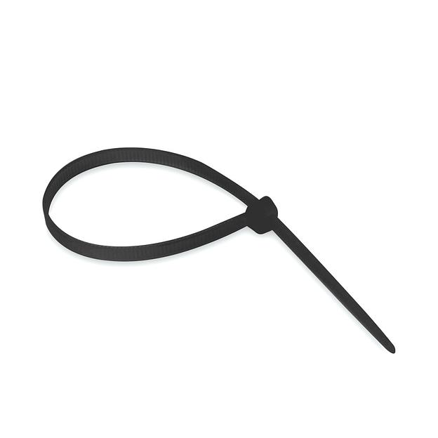 Хомут нейлоновый Deluxe СП 2.5*200 мм (Ч) (100 штук в упаковке) СП 2.5*200 мм (Ч) bleak фото 1