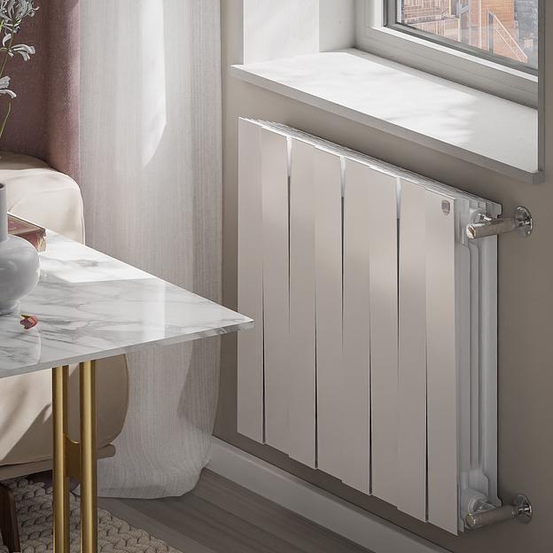 Радиатор биметаллический секционный 500/100/8 боковое подключение цвет Bianco Traffico фото 7