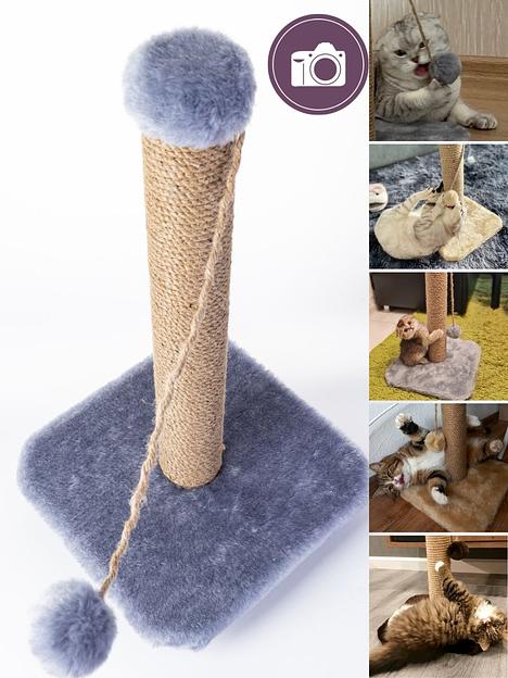 Когтеточка для кошки напольная серая ОПТ фото 6