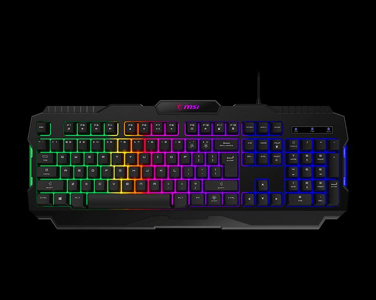 Клавиатура MSI FORGE GK100, Wired, RGB lighting, Anti-ghosting Capability, Black фото 1