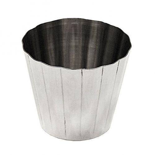 Форма для выпечки d= 6 см. h=6,5 см. рифленая нерж. /1/ фото 1