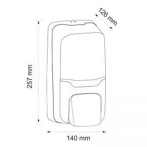 Сенсорный дозатор шампуня, геля, крема картриджный «MERIDA HARMONY» ABS-пласти фото 3