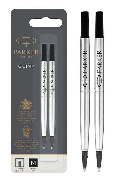Стержень роллер Parker Quink RB Z01 (CW1950325) M 0.7мм черные чернила блистер (2шт) фото 1