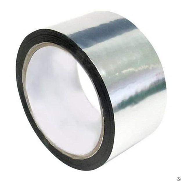 Лента клейкая, металлизированная 50 мм*50 м фото 1