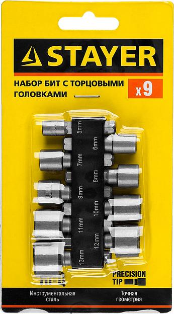 STAYER 9 шт, набор бит с торцовыми головками (26089-H9) фото 3