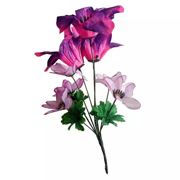 Букет лилий с ромашками 8 голов (2 вида 3+5) 32см 406-680+082 406-557+016 фото 5