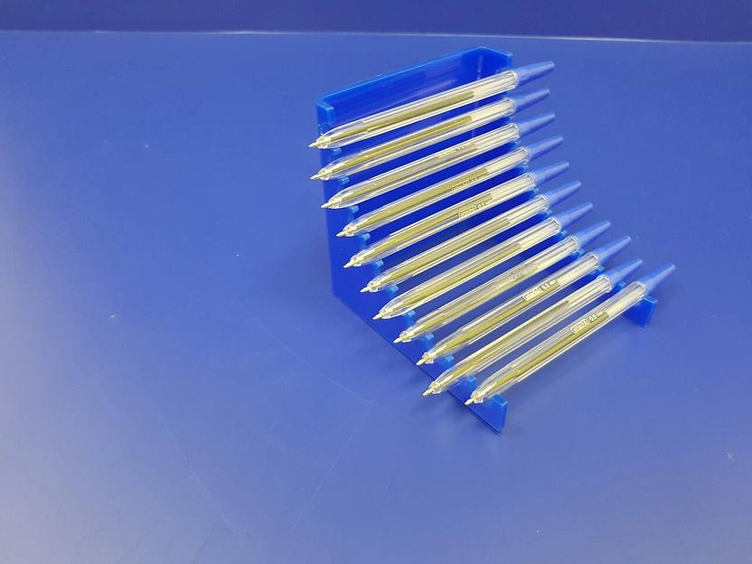 Подставка для ручек карандашей кистей 12 секции (горка радиус, цвет синий) фото 1