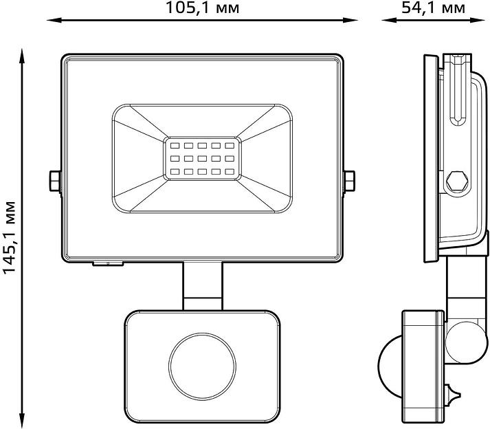 Прожектор уличный Gauss Elementary 628511320 светодиодный 20Втчерный фото 5
