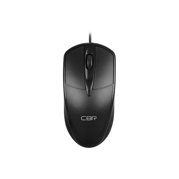 CBR CM 120 Black, Мышь проводная, оптическая, USB, 1000 dpi, 3 кнопки и колесо прокрутки, длина кабеля 1,8 м, цвет чёрный фото 1