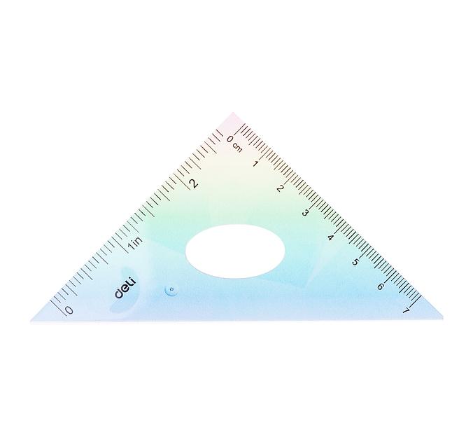 Набор линеек Deli EH652 пластик дл.15см ассорти компл.:лин 15см/2 угольн/трансп пластиковый пакет с европодв. фото 5