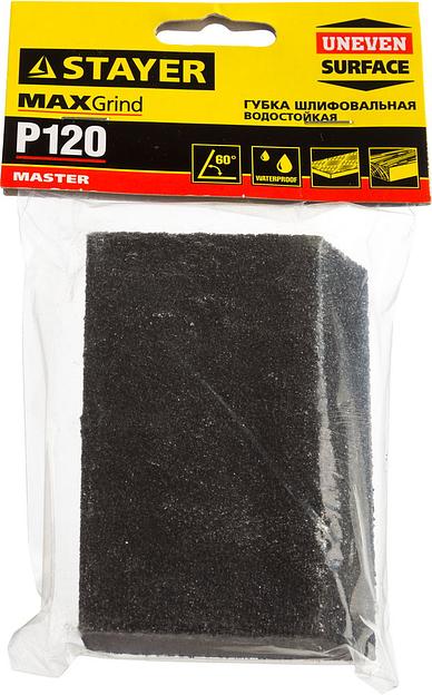 STAYER P120, 100 x 68 x 42 x 26 мм, водостойкая, четырехсторонняя шлифовальная губка (3561-120) фото 2
