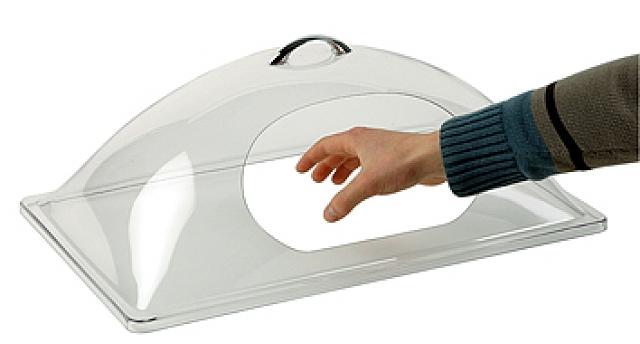 Крышка GN1/1 54*33 см. h=20 см. особопрочный пластик (SAN), прозрачная APS (11027) /1/ фото 1