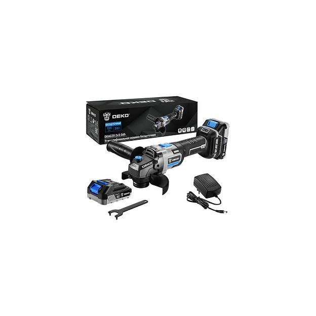 Угловая шлифмашина DEKO DKAG20, аккумуляторная, с 2 АКБ [063-4027] фото 1