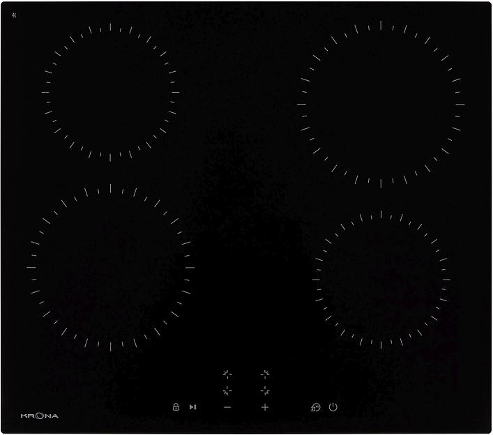 Варочная поверхность Krona 60 BL TK черный фото 1