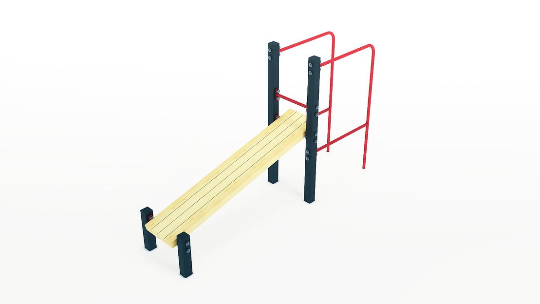 Скамья для пресса с брусьями фото 1