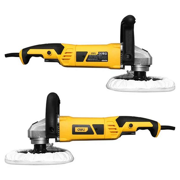 Шлифмашина полировальная сетевая Deli DL-PG180-E1, 1200 Вт, 180 мм, 800-3600 об/мин фото 3
