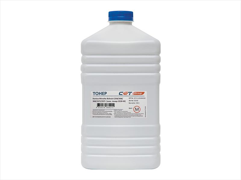 Тонеры и девелоперы Тонер CE28-M (CPT) TN-324M/227M для KONICA MINOLTA Bizhub C258/308/368/227i/257i (Japan) Magenta, 500г/бут, CET111054M500, TN-324M/227M (CET111054M500) фото 1