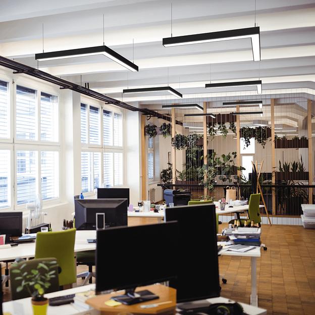 Светильник угловой подвесной 540х540х50х50 3000K 36W фото 3