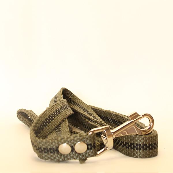 Поводок полимерный (капрон) зелёно-чёрный 2 м ОПТ фото 1