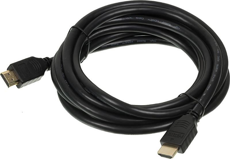 Кабель аудио-видео Buro HDMI 2.0 HDMI (m)/HDMI (m) 3м. Позолоченные контакты черный (BHP HDMI 2.0) фото 1
