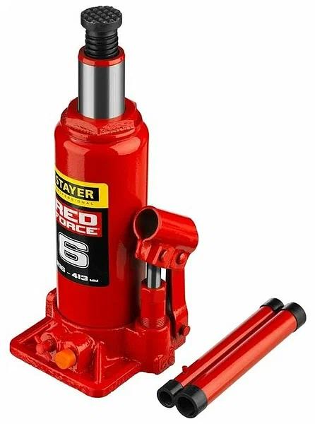 Домкрат Stayer «43160-6_z01» Red Force гидравлический бутылочный ОПТ фото 5