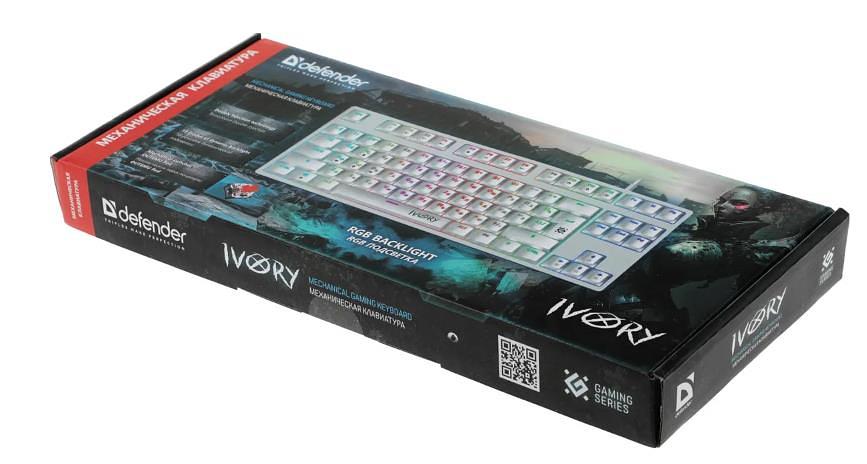 Defender Механическая клавиатура Ivory GK-579 RU, 87кн,1.5м,крас.свитчи, RGB [45579] фото 4