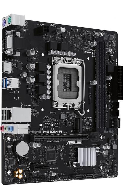 Материнская плата ASUS PRIME H610M-R-SI, LGA1700, H610, 2*DDR5, D-sub+DVI+HDMI, SATA 6.0, M.2, USB 3.2, mATX; 90MB1GL0-M0ECY0 (PRIME H610M-R-SI) фото 2
