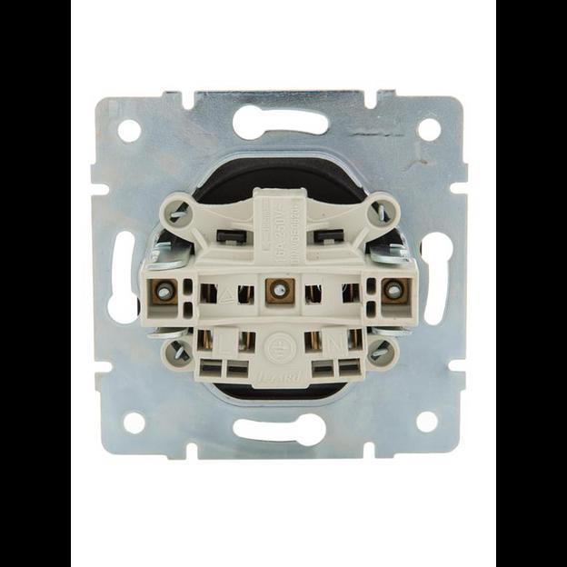 Розетка 1-м СП Karina 16А IP20 без заземл. термопласт механизм черн. бархат LEZARD 707-4288-121B фото 2