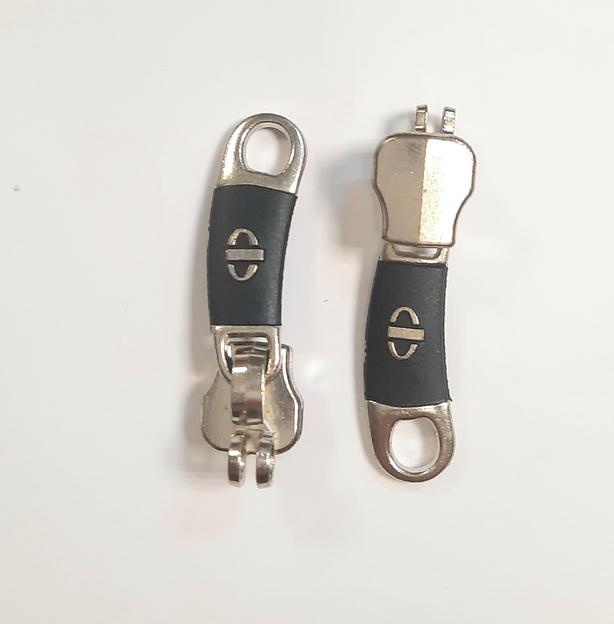 Бегунок спираль №8 Никель овальная ручка фото 1