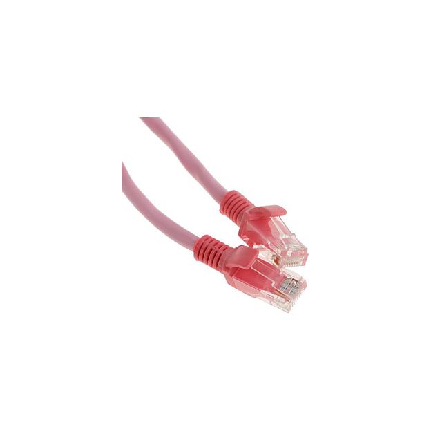 Патч-корд PREMIER PP12-2M/RO литой (molded), UTP, кат.5E, 2м, 4 пары, 26AWG, алюминий омедненный, многожильный, розовый фото 1