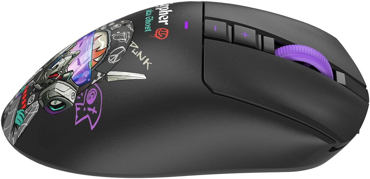 Мышь A4Tech Bloody R73 Pro черный/рисунок оптическая 26000dpi беспров. USB-C 7but (R73 PRO CYPHER GHOST) фото 4