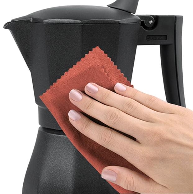 Кофеварка гейзерная Rondell Kafferro RDA-994, 0.45л, алюминий, черный фото 5