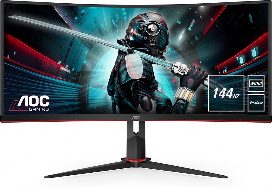Монитор AOC 34" Gaming CU34G2X VA 3440x1440 144Hz 300cd/m2 21:9 фото 1