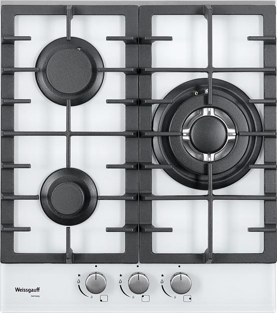 Газовая варочная поверхность Weissgauff HGG 451 WFh белый фото 1
