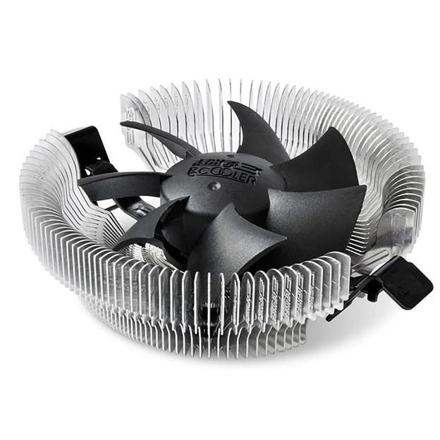 Кулер для процессора PCCooler E80 S775/115X/AM2/2+/AM3/3+/AM4/FM1/FM2/754/939/940 (72 шт/кор, TDP 65W, вент-р 80мм, 2200RPM, 22dBa) Retail Color Box (E80) фото 1